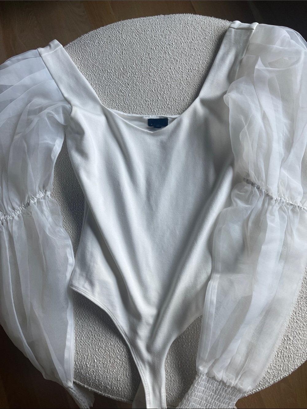 NBD white Blaine bodysuit